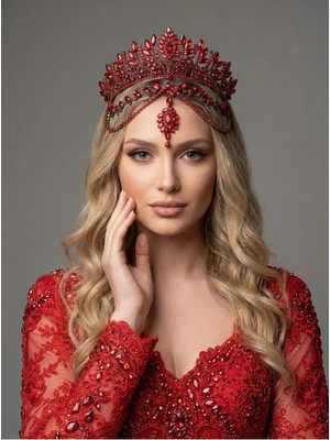 Magic Tiara Kristal Gelin Tacı – 7 Renk Seçeneğiyle Işıltılı ve Göz Alıcı