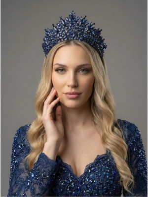 Magic Tiara Işıltılı Kına Gecesi Tacı – Kristal Taşlı Gösterişli Model