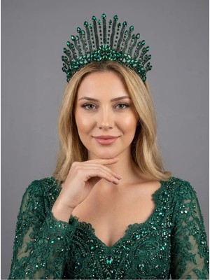 Magic Tiara Düğün/kına Gecesi Için Işıltılı Kristal Gelin Tacı – Farklı Renk Seçenekleriyle