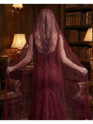 Magic Tiara Kristal Boncuklu Gelin Duvağı – Işıltılı ve Modern Zarafet