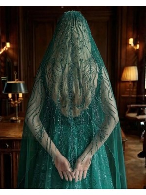 Magic Tiara Taş Işlemeli Gelin Duvak – Işıltılı Tül Duvak