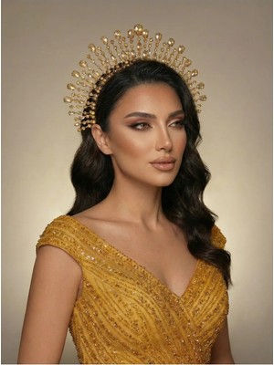 Magic Tiara Kristal Işıltılı Gelin Tacı – 7 Renk Seçeneğiyle Işıldayın