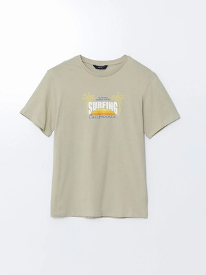 Lc Waikiki Yeni Sezon Bisiklet Yaka Kısa Kollu Baskılı Penye Erkek Tişört