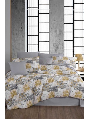 Rubby Avm Çift Kişilik Ranforce Nevresim Takımı %100 Pamuklu Serra Gri