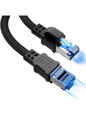 Skygo Cat 8 Ethernet Kablosu Lan Kablo 40GBPS 2000MHZ Süper Hızlı Ağ Kablosu Gigabit Pc, Laptop, Ps5/4, Steam, Xbox, Switch (10 Metre)