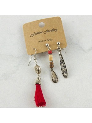 SiHako 3'lü Püskül Küpe