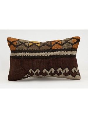 Kilim Wholesale El Yapımı Kilimden Yapılmış Vintage Kırlent Kılıfı, Yün, 30X50 cm