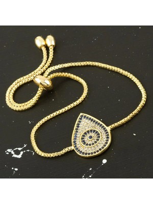 SiHako Damla Zirkon Taşlı Asansörlü Bileklik