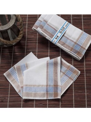 Rubby Avm Şah 30X30 Cm. Bir Düzine 12 Adet Mendil Şah Kahve