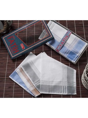 Rubby Avm Fatih Kutulu 40X40 cm Düzine 12 Adet Kumaş Mendil Fm 01