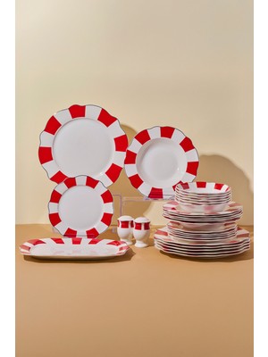 Perotti Red Bone 27 Parça 6 Kişilik Yemek Takımı