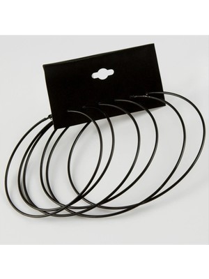 SiHako 6 Adet Yeni Sezon Metal Halka Küpe Büyük 8-9-10 cm