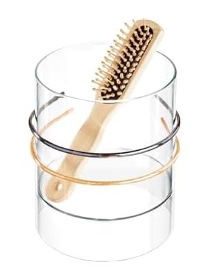 69930 Netlik Saç Aksesuarı Düzenleyici, Plastik Banyo Saklama Kutusu, 2 Bölmeli, Şeffaf