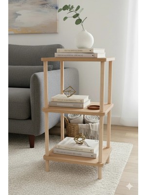 Peka 2 Raflı Köşe ve Yan Sehpa – Çok Amaçlı Modern Çevir Kur Fiskos Sehpa