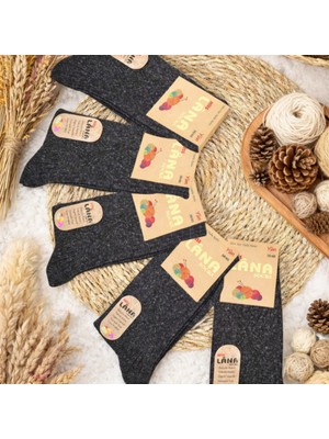 Bayan Çorap 5 Çift Kışlık Yün Çorap Lambswool (Özel Kuzu Yünlü) Kadınlar Için Termal Özellikli