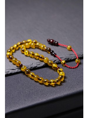 Tesbihkenti Bilek Boy Full Helezon Usta Işçilik Sıkma Kehribar Tesbih