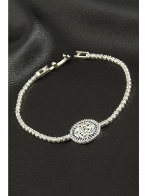 SiHako Yuvarlak Zirkon Taşlı Çocuk Bileklik 16 cm