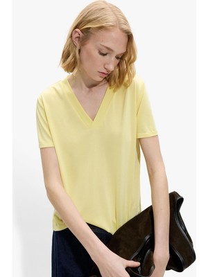 Parfois Kadın V-Yaka Basic T-Shirt