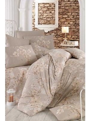 Rubby Avm Çift Kişilik Nevresim Takımı Pamuklu Bej Bahar