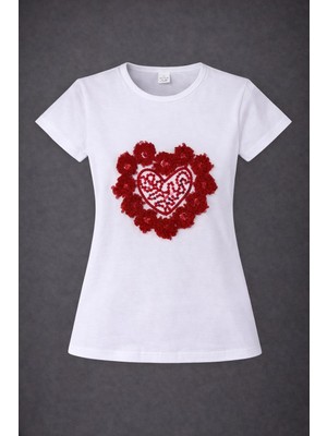 Dıgıl Kids Kalp Motifli Kız Çocuk T-Shirt