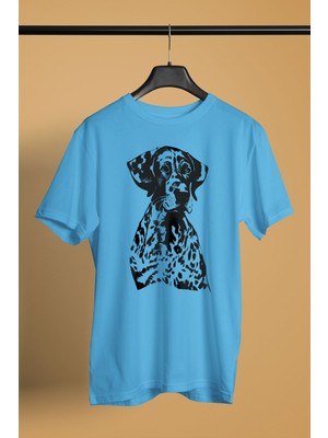 Darkhane Alman Shorthair - Köpek Baskılı Unisex Turkuaz Tişört - T-Shirt UT003