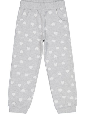 Civil Girls Kalp Baskılı 6-9 Yaş Eşofman Altı - Gri 9-10 Yaş