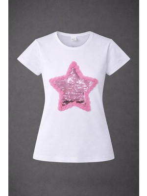 Dıgıl Kids Yıldız Motifli Kız Çocuk T-Shirt