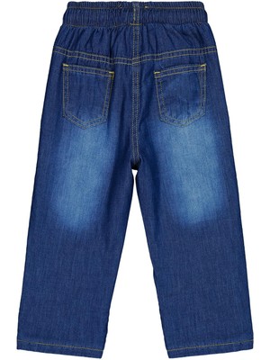 Civil Girls Renkli Çiçek Nakışlı 2-5 Yaş Pantolon - Mavi 3-4 Yaş