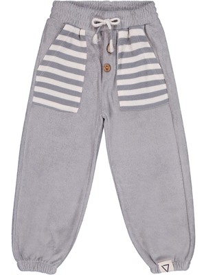 Civil Boys Cepleri Çizgili 2-5 Yaş Pantolon - Gri 2-3 Yaş