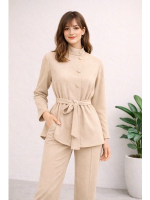 Hiramir Kadın Taş Detaylı Ceket Pantolon Takım YZ2513