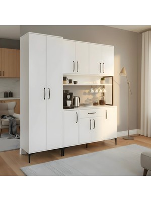 Misterium Gusto Mikrodalga Bölmeli Çok Amaçlı Kahve Köşesi - Beyaz