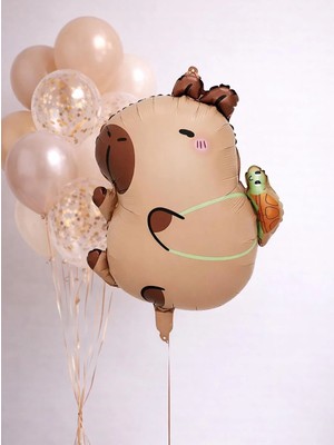 Parti Adresi Kapibara Şekilli Folyo Balon – Parti & Doğum Günü Süslemesi 56 cm