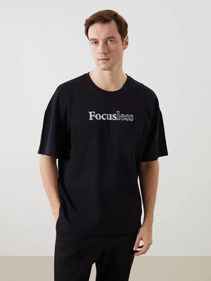 Lc Waikiki Yeni Sezon Bisiklet Yaka Kısa Kollu Baskılı Penye Erkek Tişört