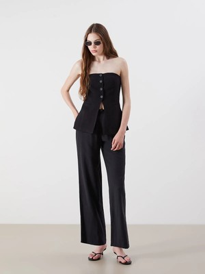 Lc Waikiki Yeni Sezon Beli Lastikli Geniş Paça Kadın Pantolon