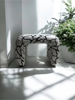 S Home Design Concept Penolope Desenli Teddy Peluş U Puf