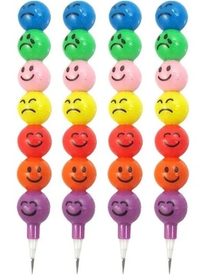 Güzelyüz Avm Emoji Yumurtlayan Kurşun Kalem Çok Renkli 4 Kalem Eğlenceli Tasarım ve Kullanım Kolaylığı