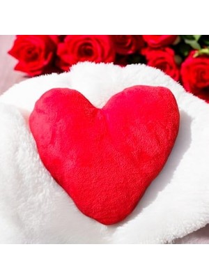 Skygo Sevgililer Günü Kırmızı Kalp Yastık 38X38