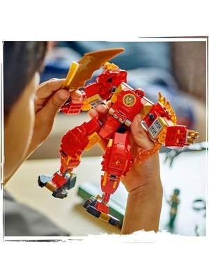 Kai’nin Ateş Elementi Robotu 71808 – 7 Yaş ve Üzeri Kız ve Erkek Çocukları Için Figürü Içeren Yaratıcı Oyuncak Yapım Seti, Çocuklar Için Doğum Günü Hediyesi Fikri (322 Parça)