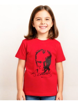 Modanino Kız Çocuk Ataturk Posterli T-Shirt 8-12 Yaş 12539