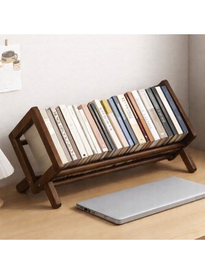 Denla Mobilya %100 Masif Gürgen Ağacından Masa Üstü Kitaplık – Doğal Ahşap, Şık ve Dayanıklı Tasarım