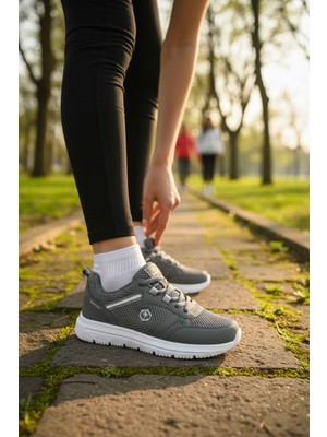 Enoch Kadın Spor Ayakkabı Nefes Alabilen Geniş Gözenekli File Saya ve Comfort Esnek Tabanlı Günlük Yürüyüş Sneaker