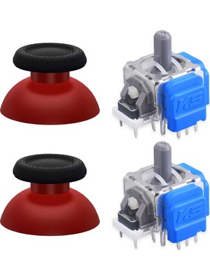 Pop Konsol PS5 Manyetik Motor 2+2 Set Bordo Analog Topuz Hall Sensör Playstation 5 Yedek Parça