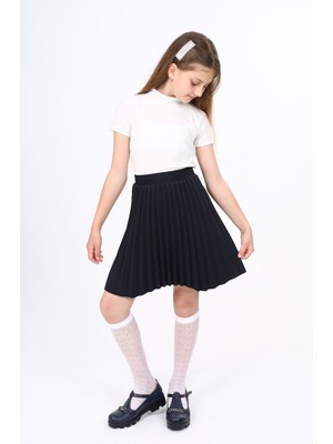 Toontoy Kız Çocuk Regular Fit Piliseli Okul Etek