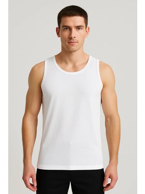 Q-En Erkek Bambu Kumaş Atlet - Nefes Alan Terletmeyen Spor ve Günlük Kolsuz Atlet