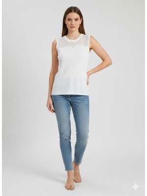 On Triko Taşlı Bluz 70354