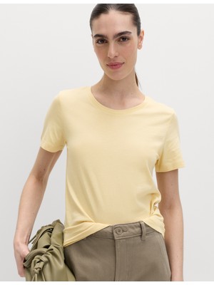 Marks & Spencer Saf Pamuklu Yuvarlak Yaka T-Shirt
