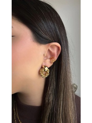 Aurah Metalik Burgu Küpe