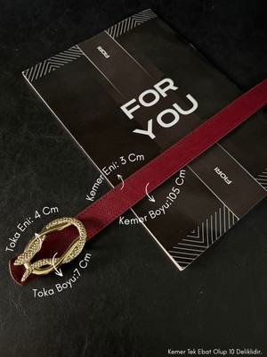 Fiori 3cm Yılan Tokalı Kadın Pantolon Kemeri, Ceket Kemeri, Elbise Kemeri, Gömlek Kemeri