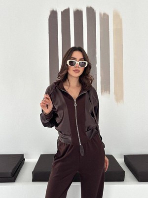Win Moda Premium Kadın Modal Baggy Eşofman Takımı Kapüşonlu Cepli Saten Detaylı Günlük S/xl 4 Renk