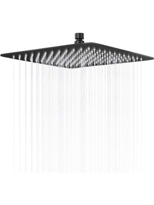 Hype Store Tepe Duş Başlığı Kare Slim 304 Metal 25X25 cm (Mat Siyah)